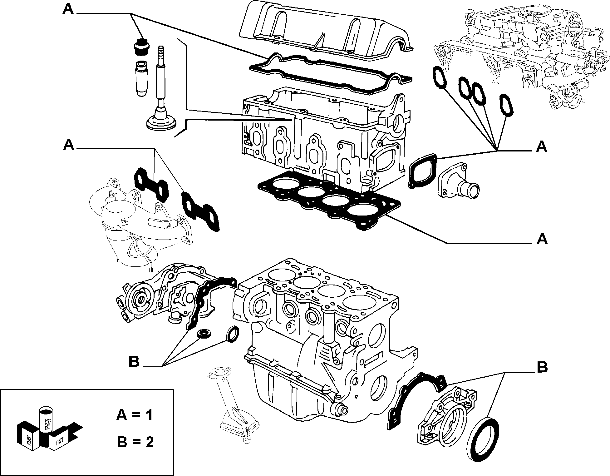 10101-050 GASKET KIT, HEAD AND CRANKCASE