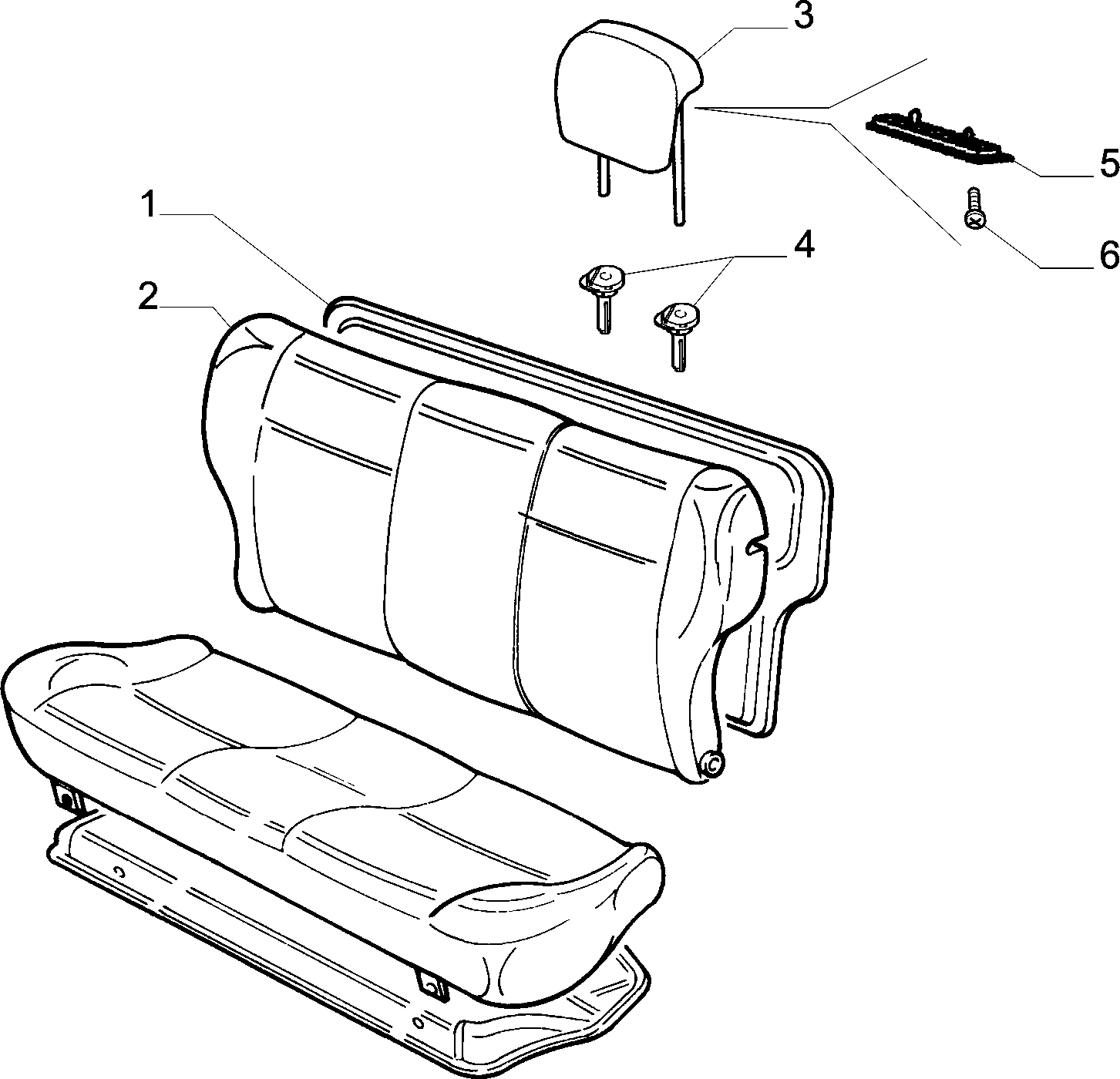 70613/00 REAR SEAT 