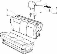 70613/00 REAR SEAT 