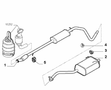 10258-030 REAR AND CENTRAL PIPES