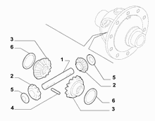 21220-020 CROWN WHEEL AND HALF CRANKSHAFT