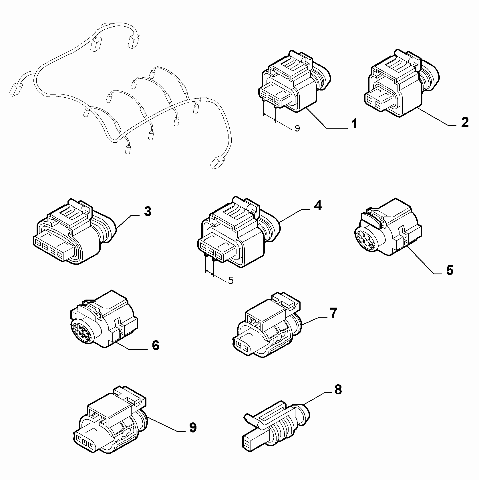 10226-060 ENGINE HARNESS CONNECTORS