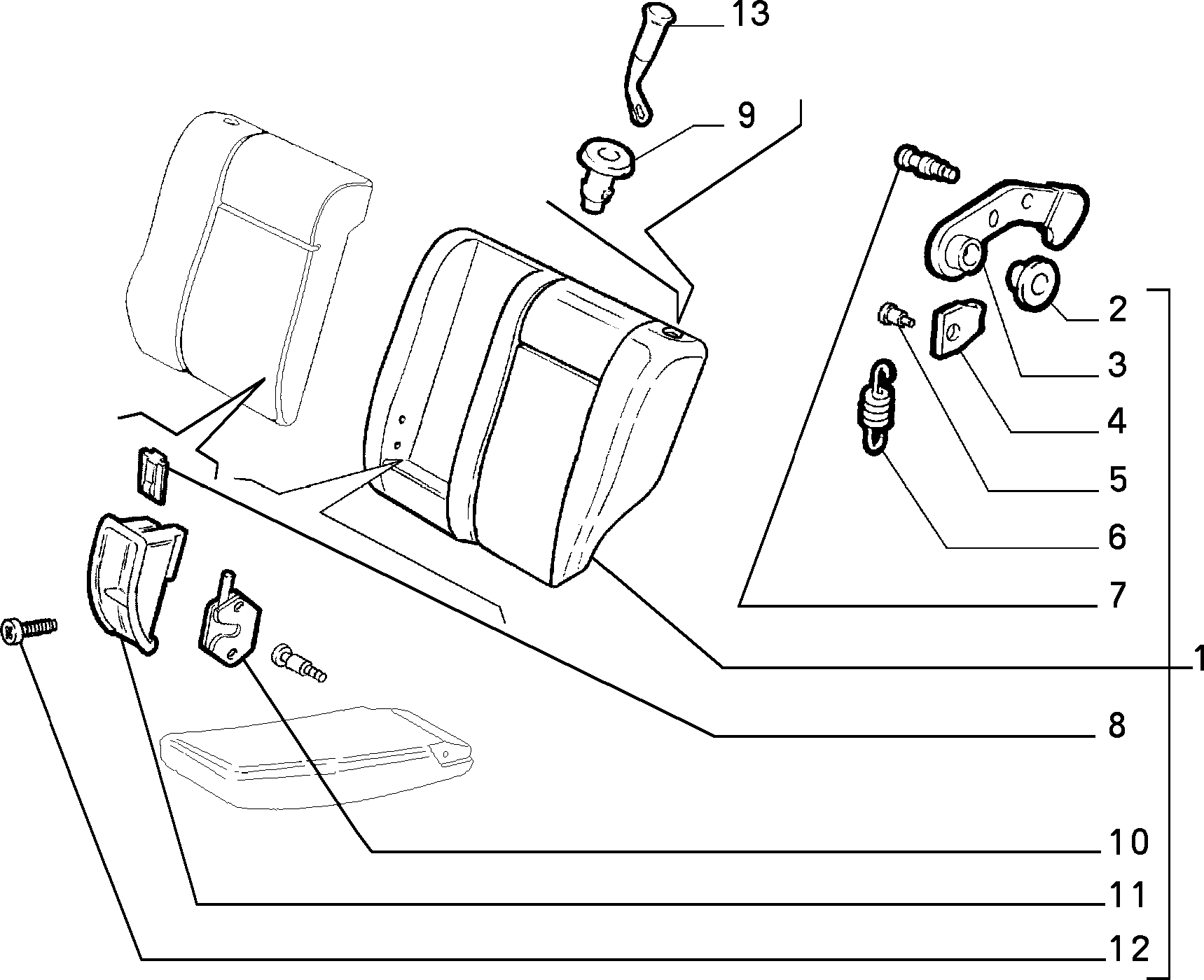 70613/03 REAR SEAT