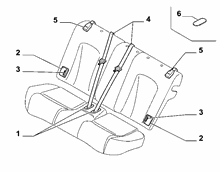 70527-020 REAR SEAT BELTS