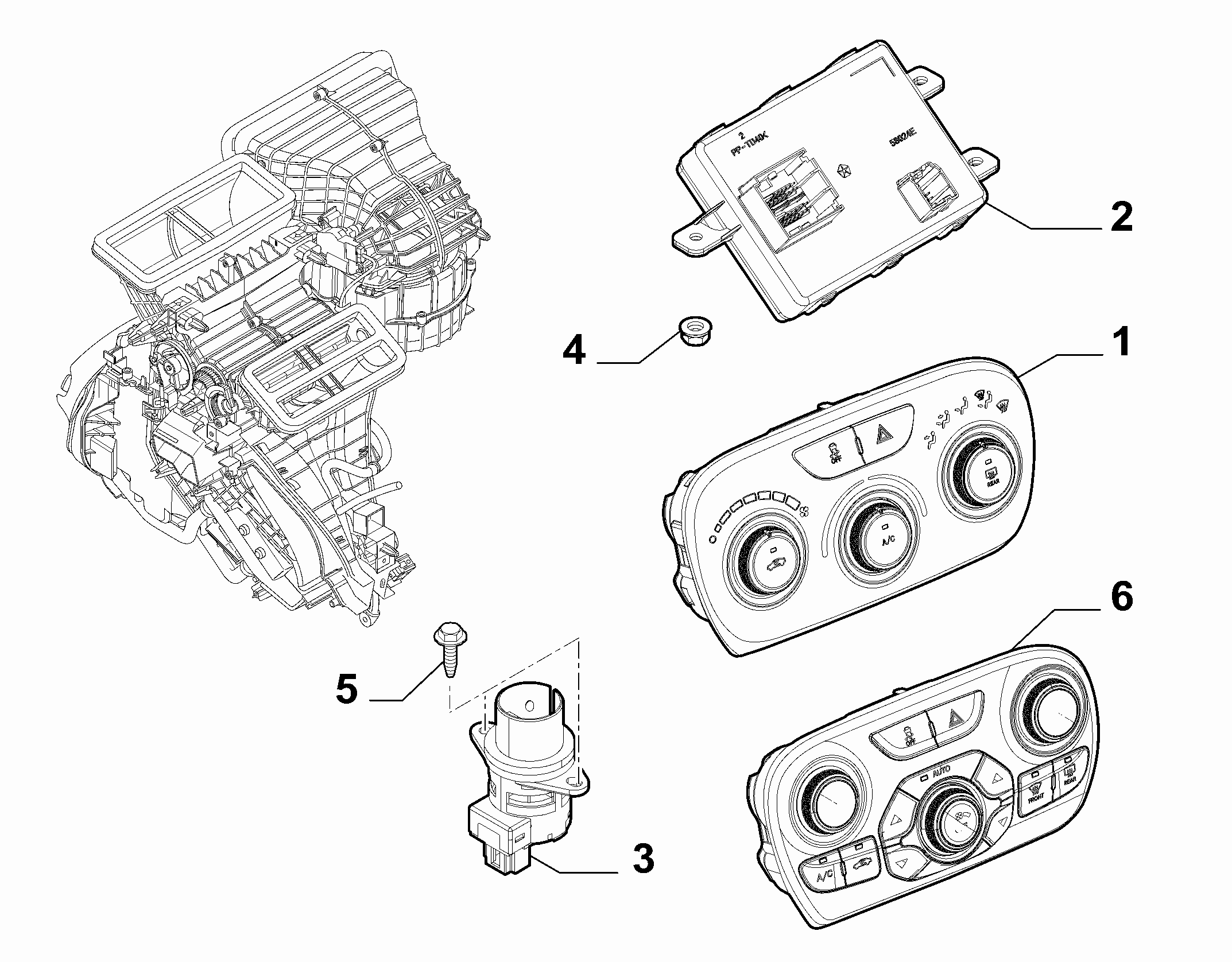 50101-020 HEATER/AIR CON