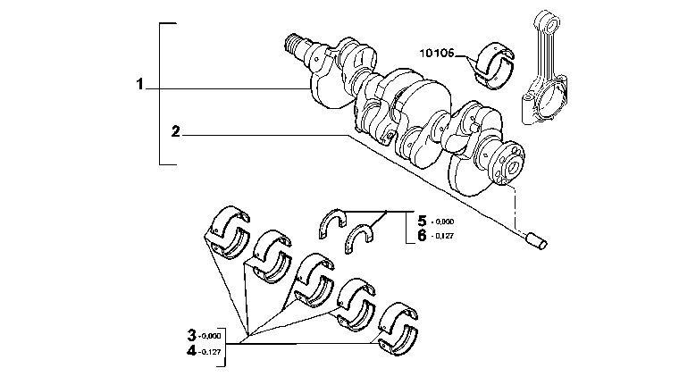 10103-010 ENGINE SHAFT AND HALF BEARING