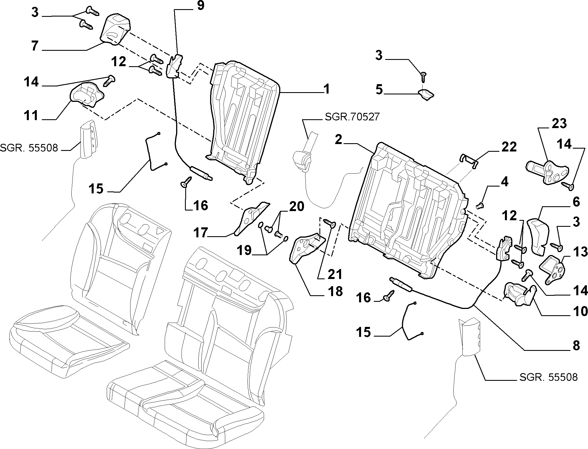 70613/02 REAR SEAT