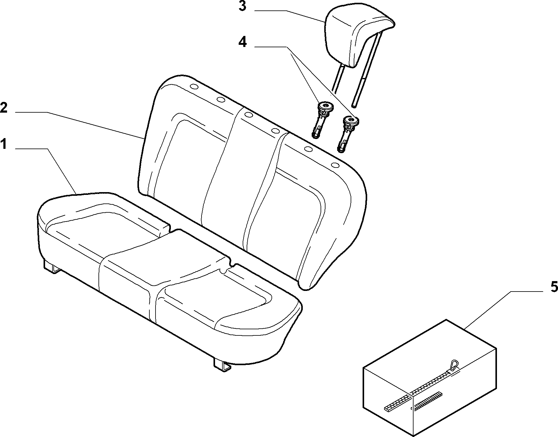 70615/51 REAR SEAT LINING