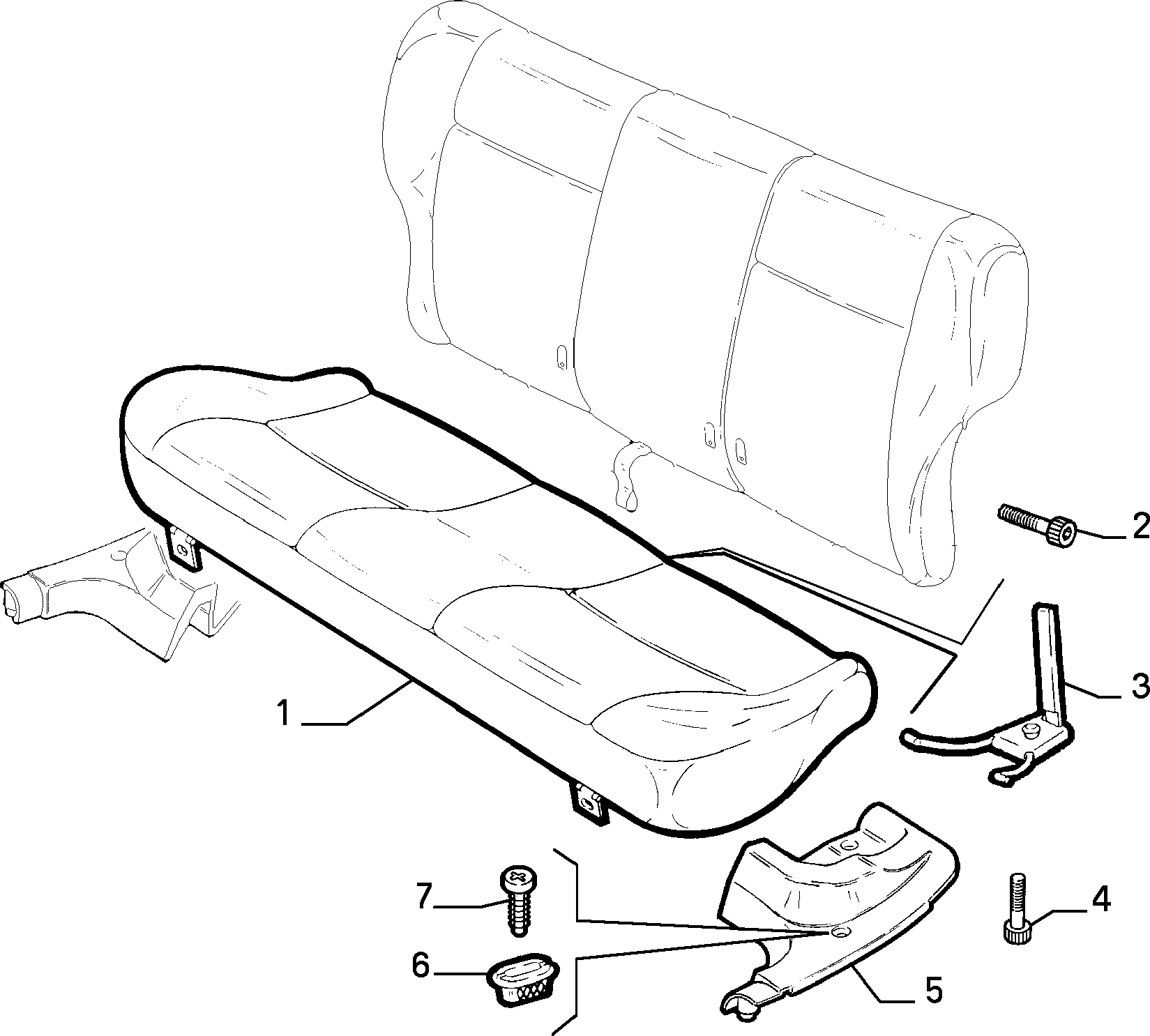 70613/00 REAR SEAT 