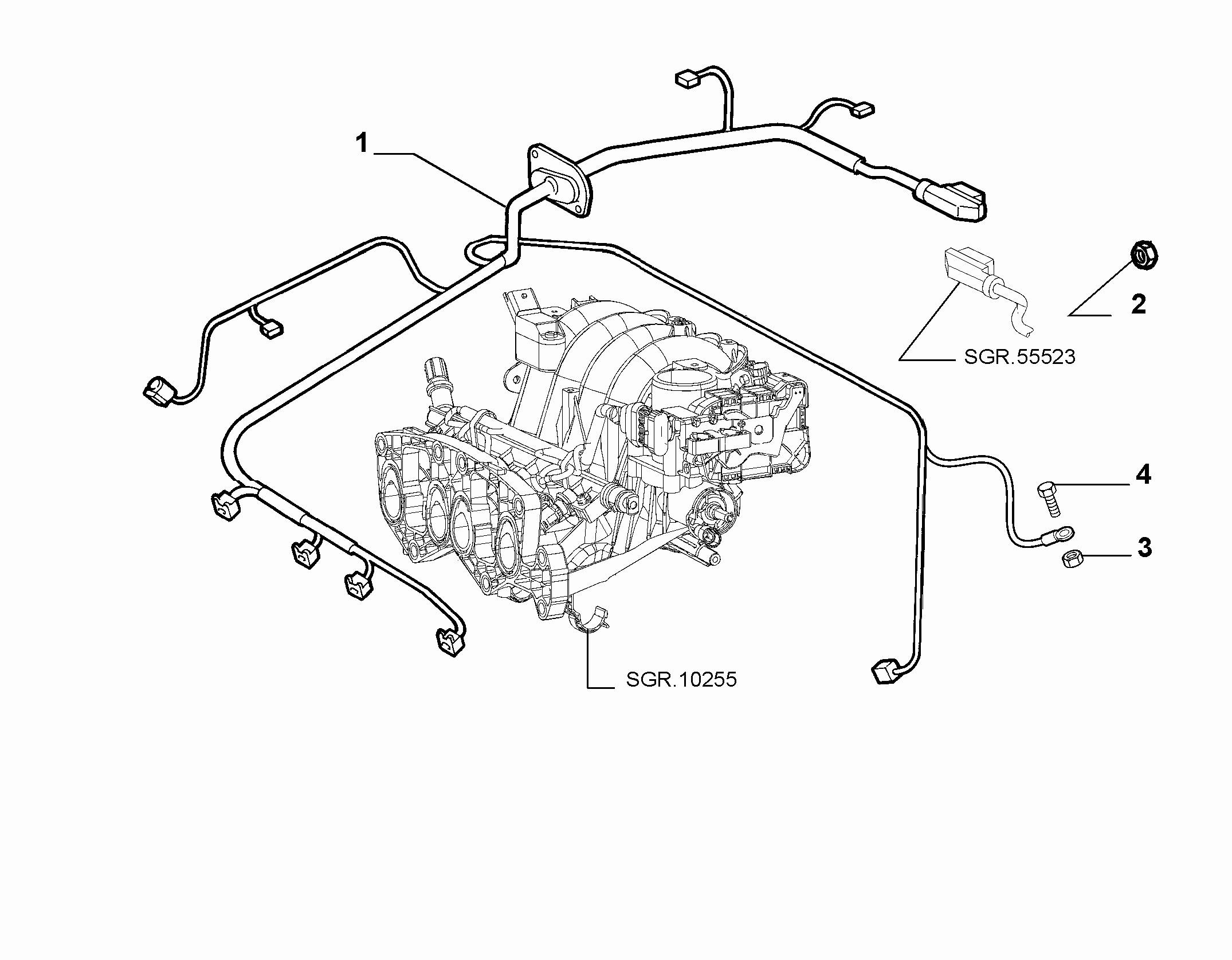 10226-040 ENGINE HARNESS AND SUPPORTS