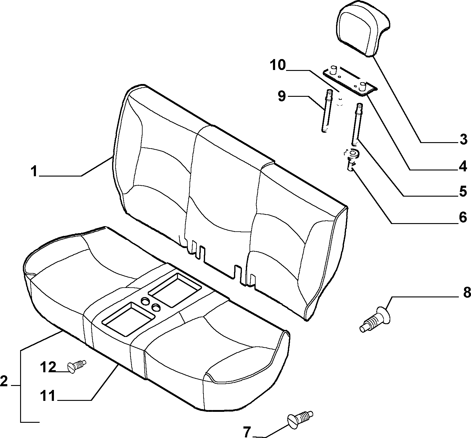 70613/01 REAR SEAT