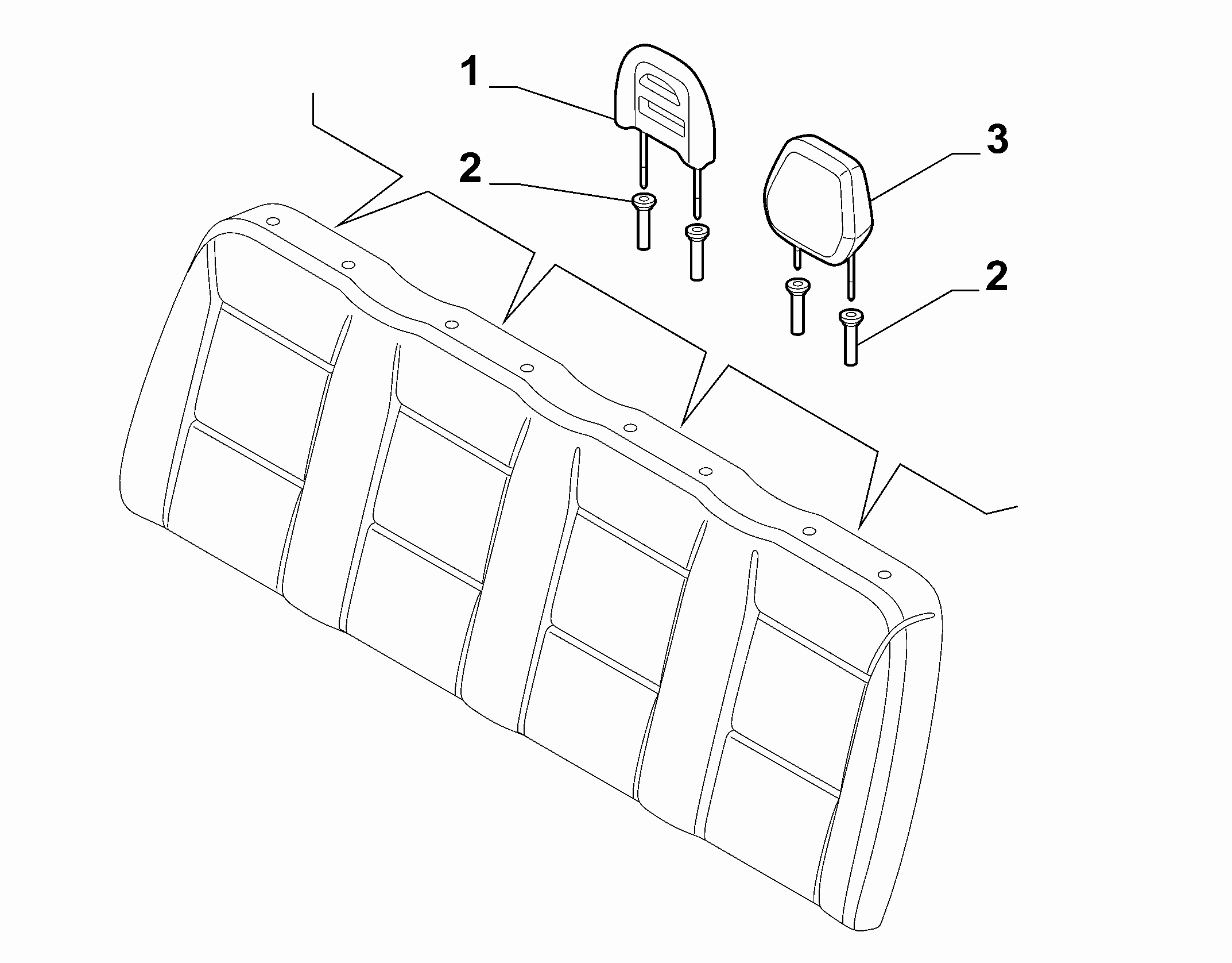 70613-050 REAR SEAT HEAD REST
