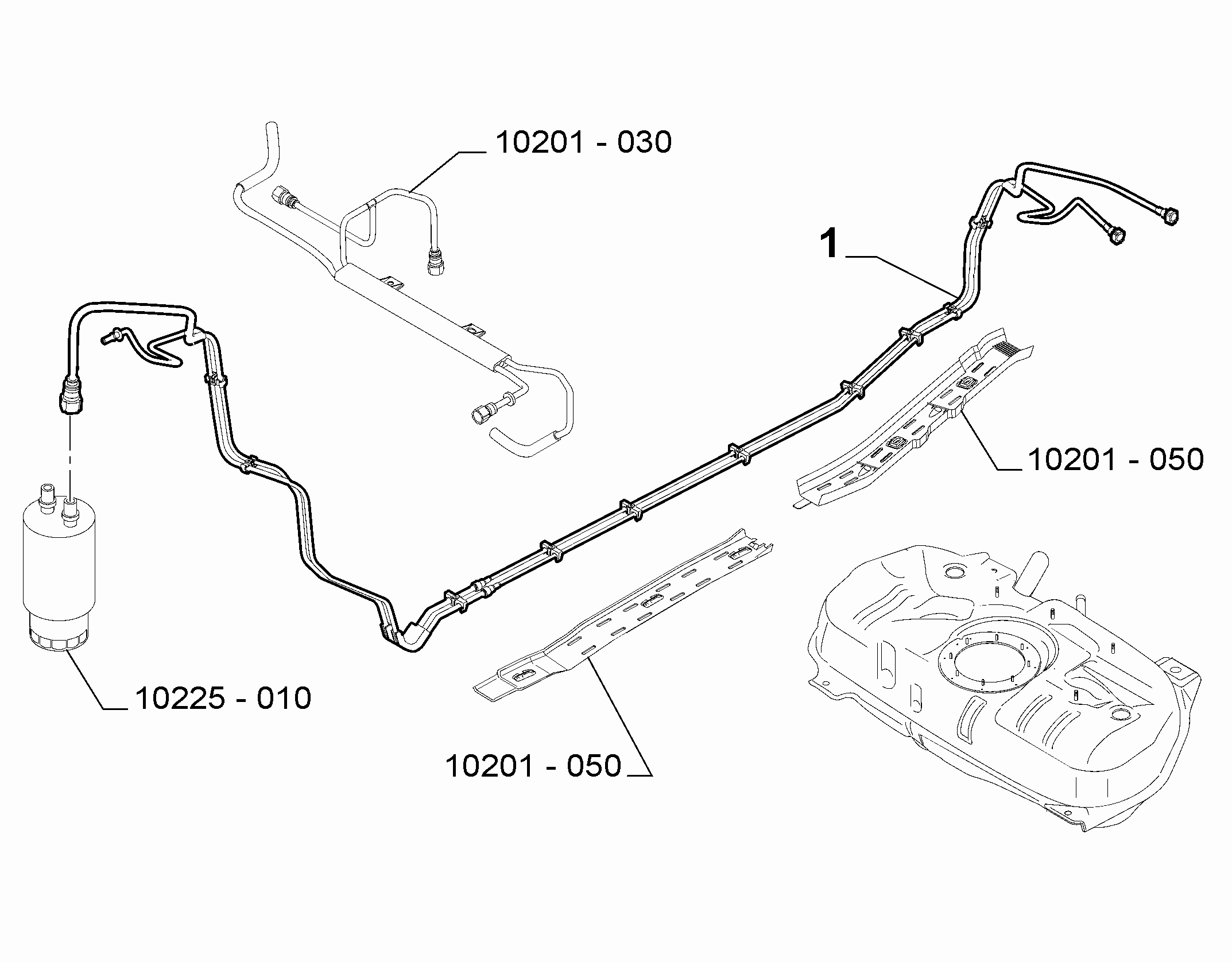 10201-020 UNDERSIDE FUEL PIPES