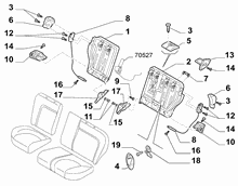 70613/00 REAR SEAT 