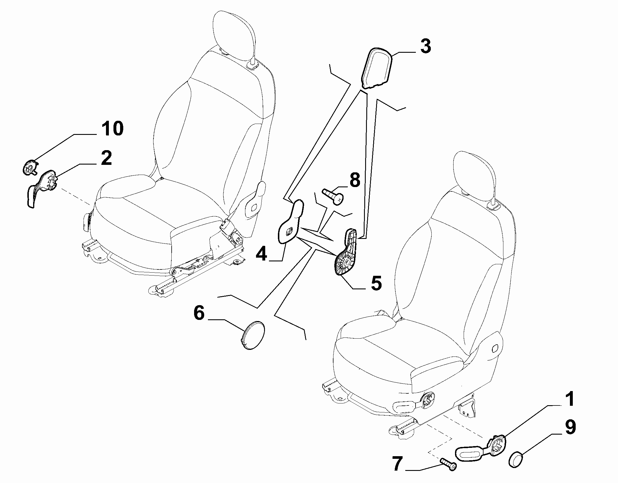 70601-030 FRONT SEAT ADJUSTMENT DEVICES
