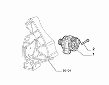 55301-010 ALTERNATOR AND MOUNTING