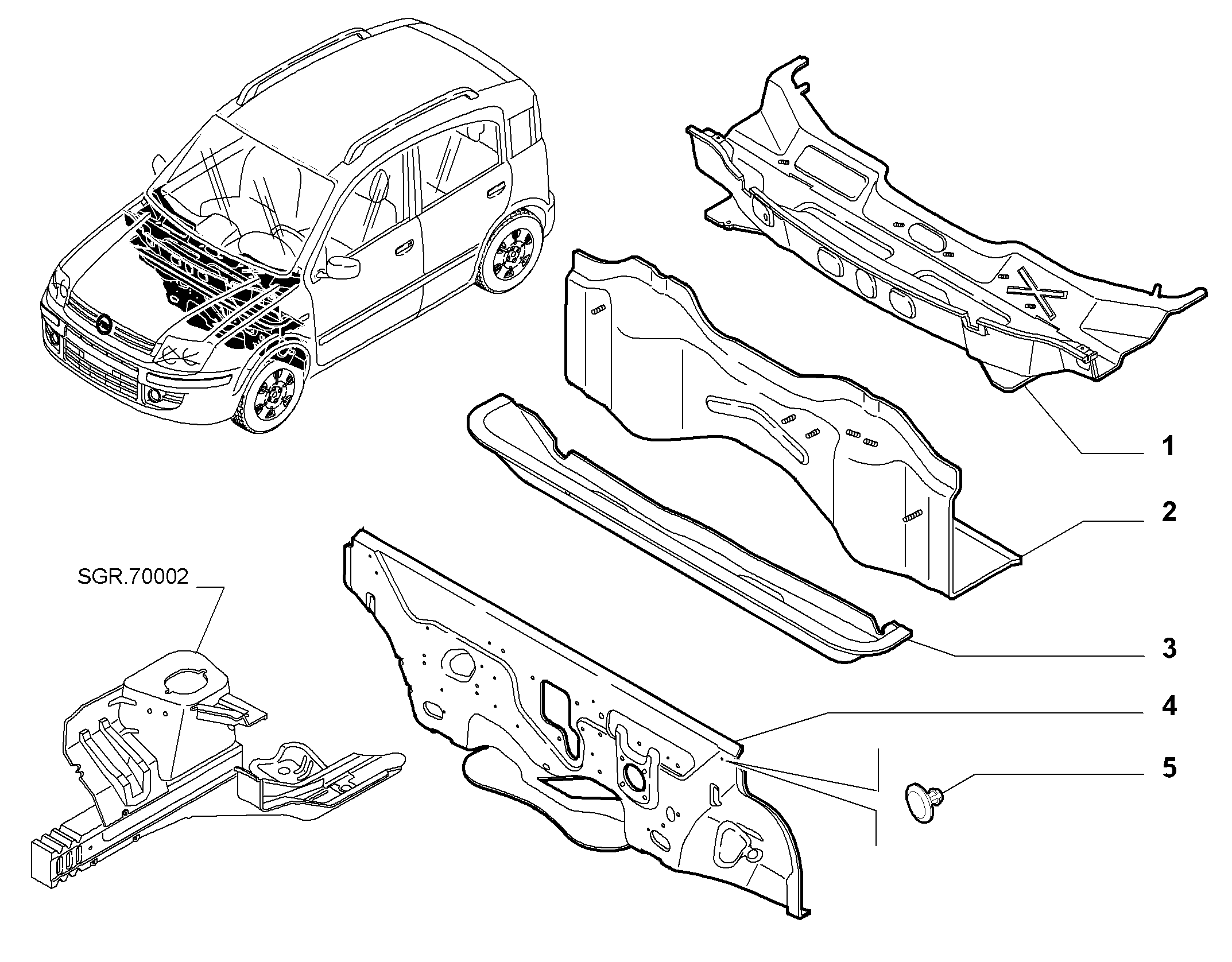 70002-040 INSTRUMENT PANEL WALL 