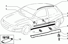 70712/00 НАРУЖНЫЕ НАКЛАДКИ И УПЛОТНИТЕЛИ 