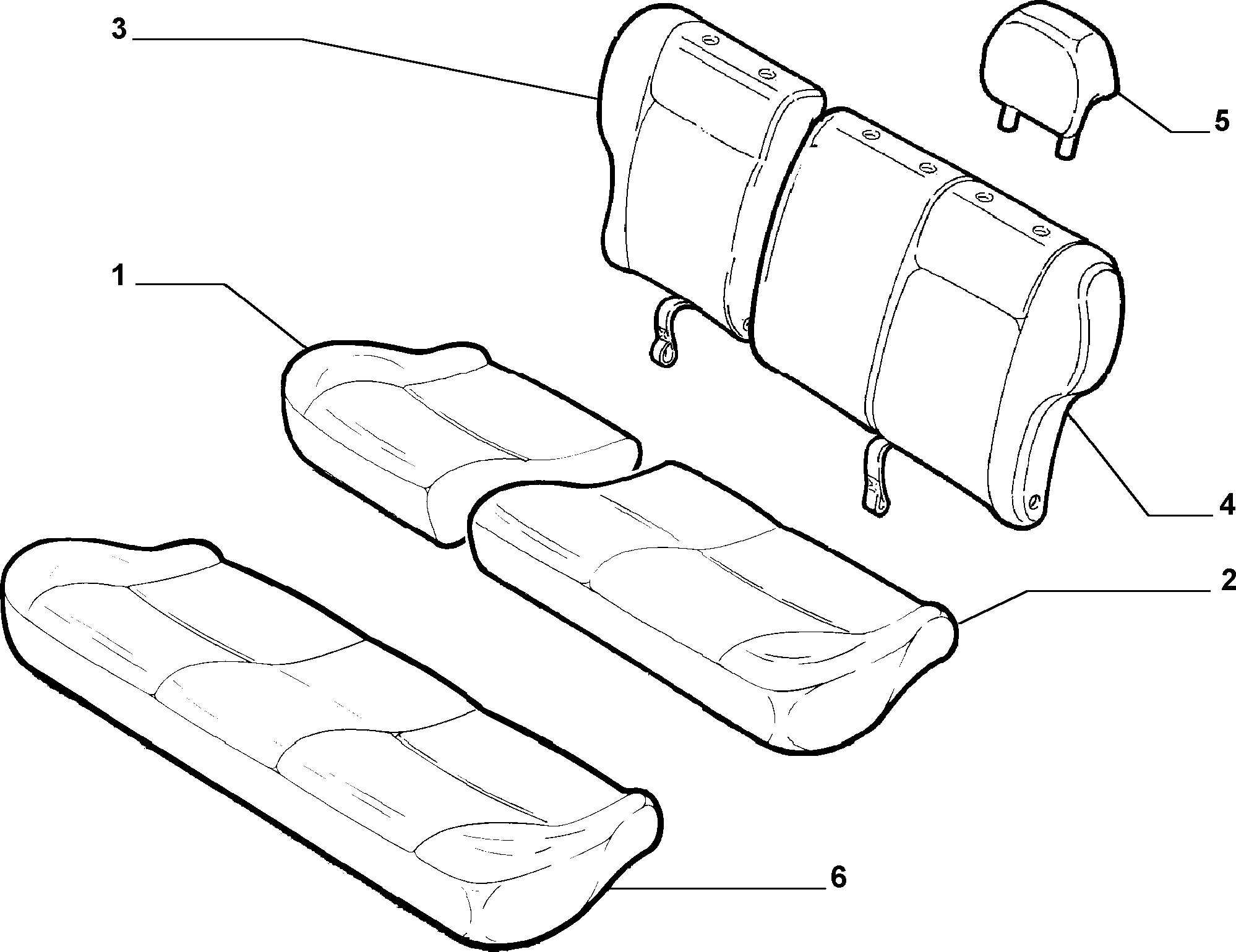 70615/08 REAR SEAT LINING