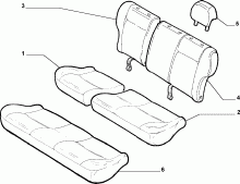 70615/08 REAR SEAT LINING