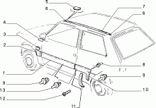 70712/00 НАРУЖНЫЕ НАКЛАДКИ И УПЛОТНИТЕЛИ 