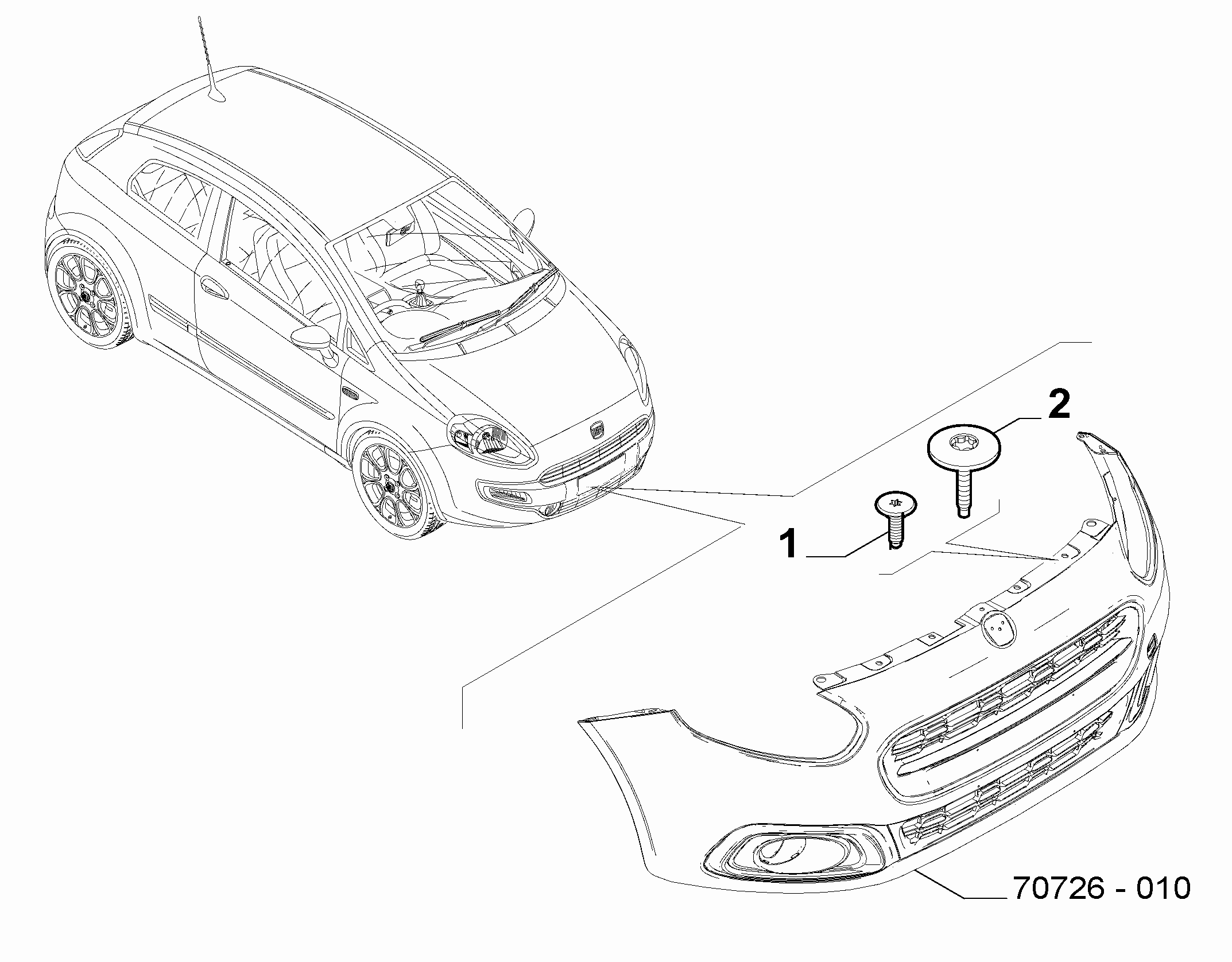 70726-020 FRONT BUMPER CLAMPS