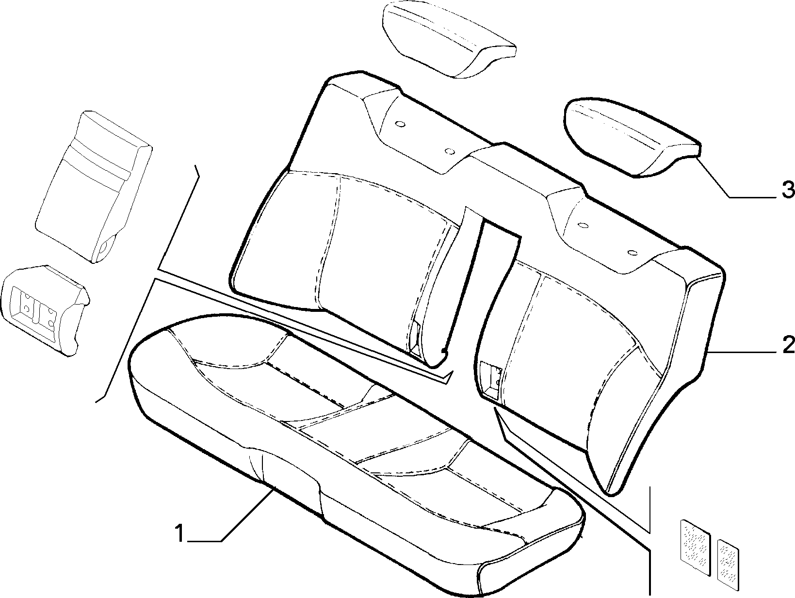 70615/01 REAR SEAT LINING