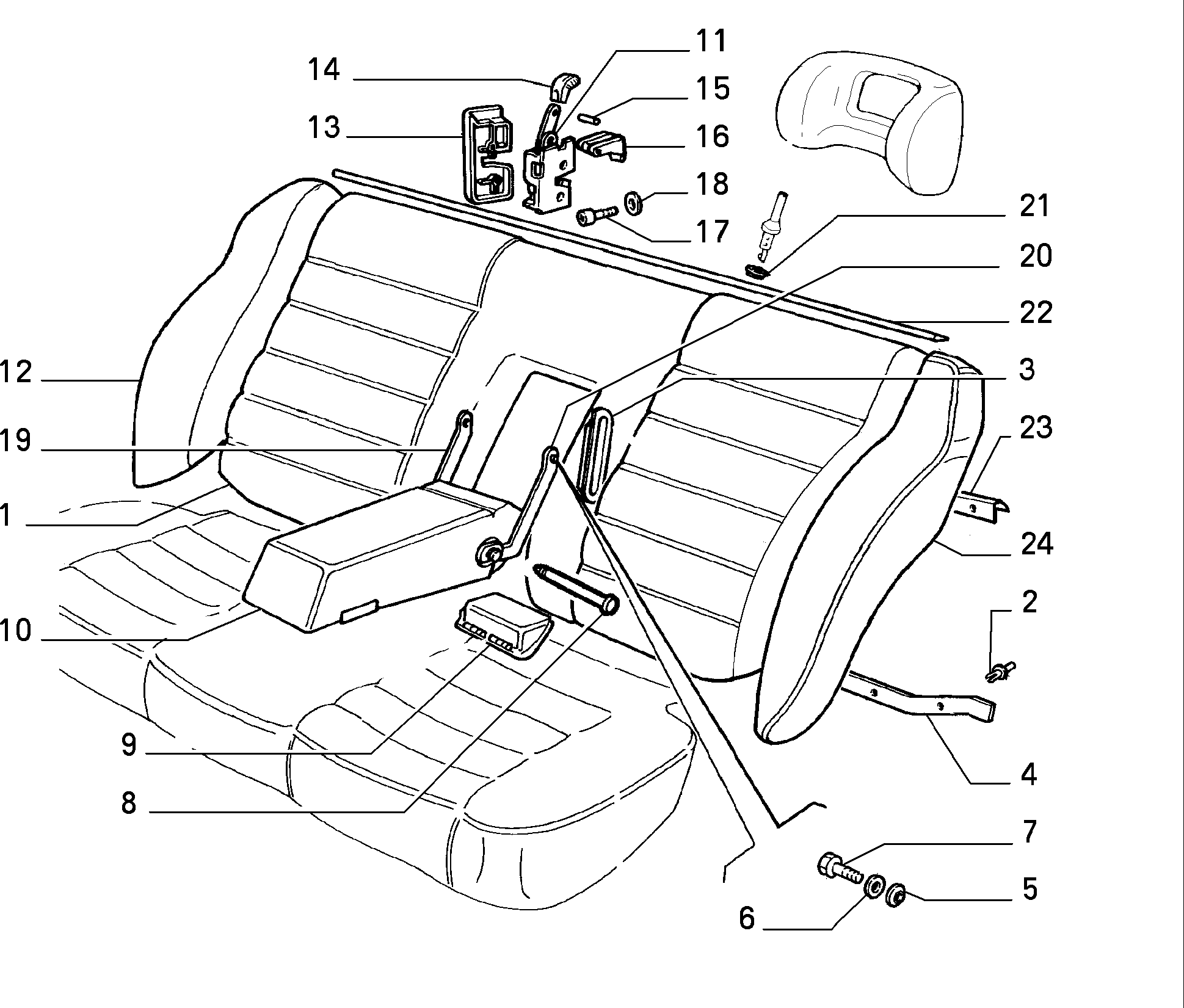 70613/00 REAR SEAT 