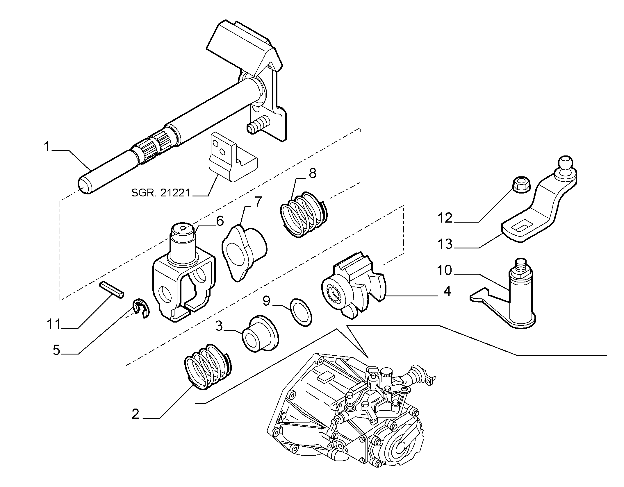 21219-010 GEAR SHAFT