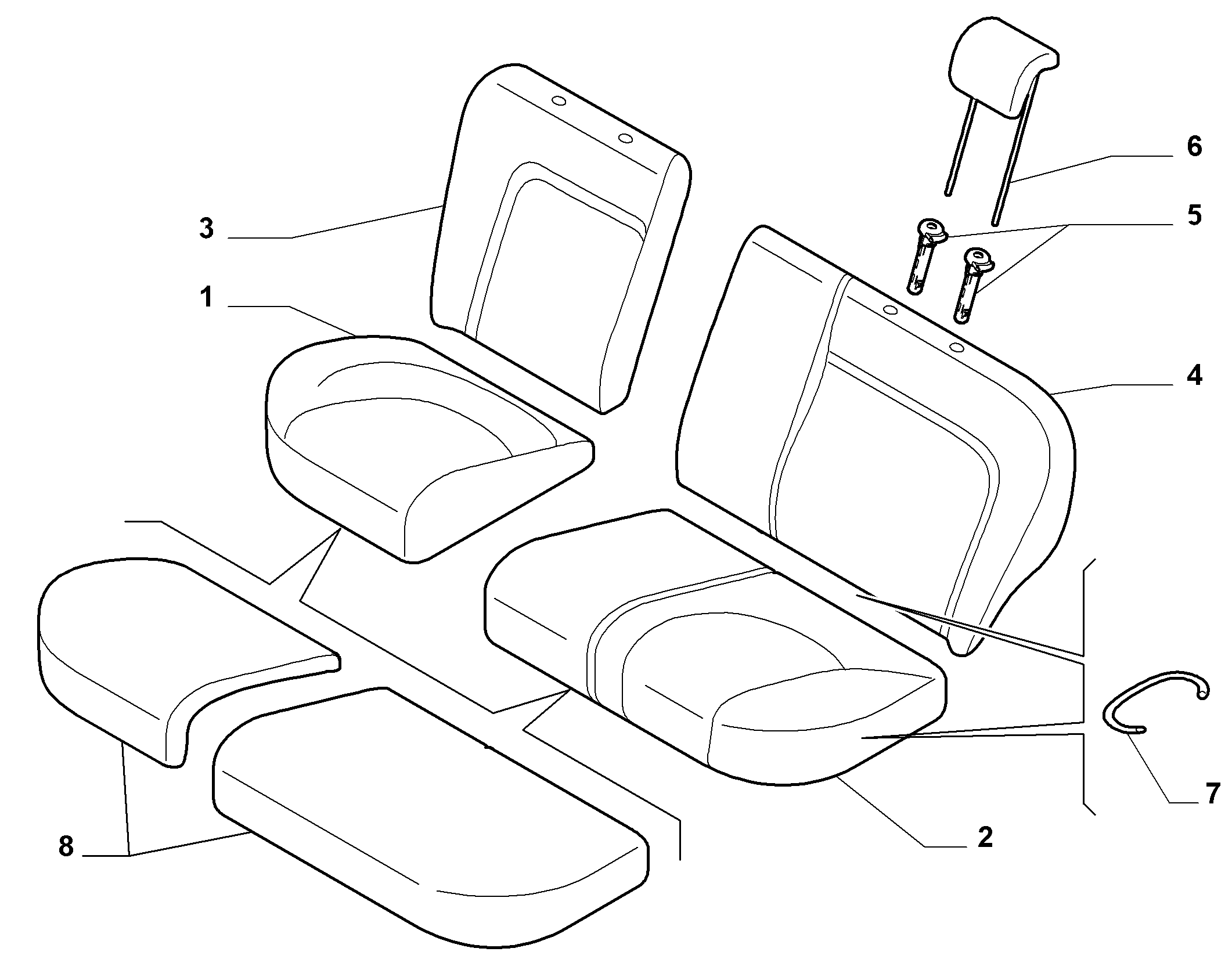 70615/06 REAR SEAT LINING