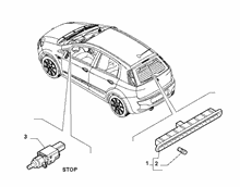 55501-020 REAR WINDOW STOP LIGHT AND SWITCH