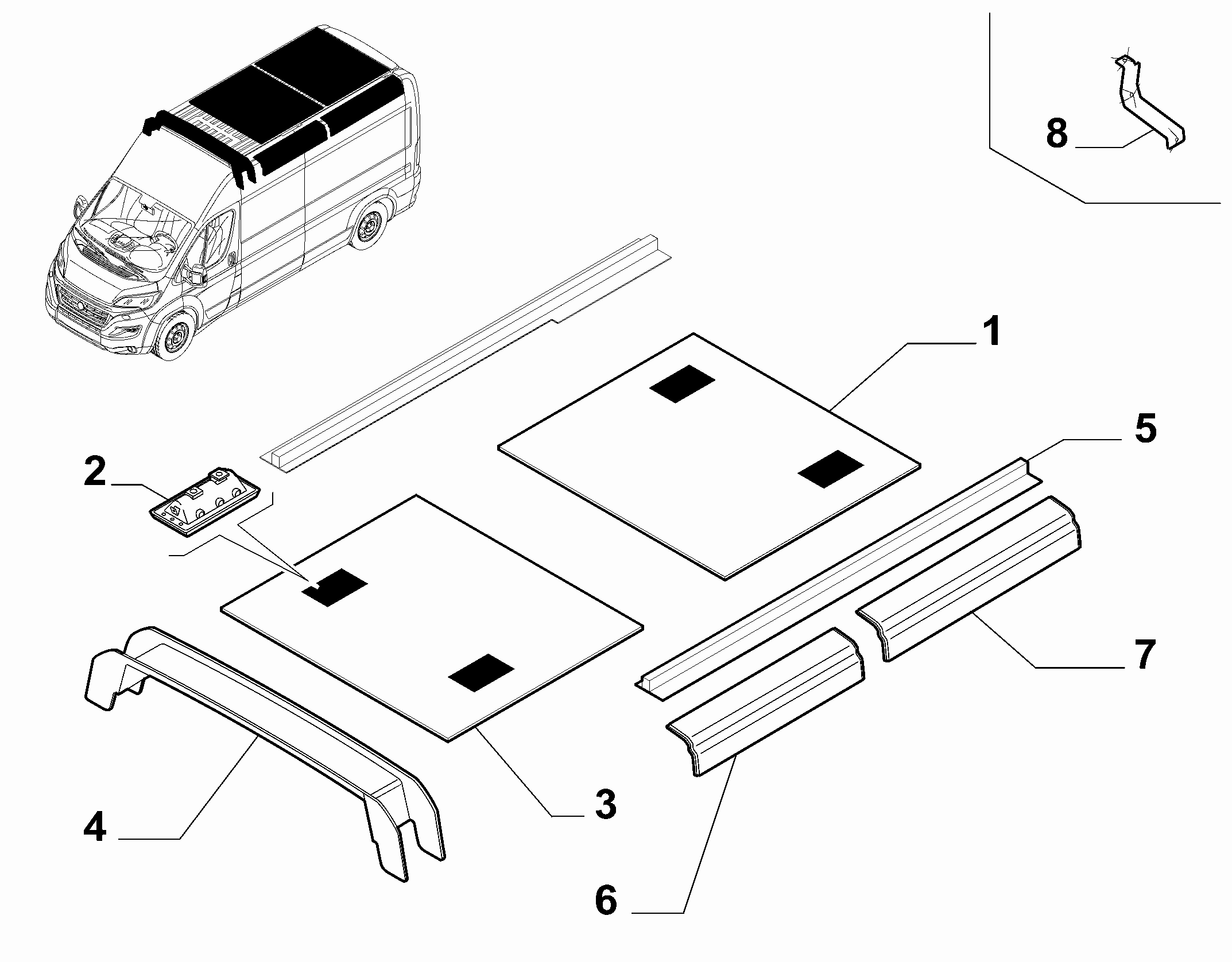 70523-100 REAR COVERS, UPPER SIDE