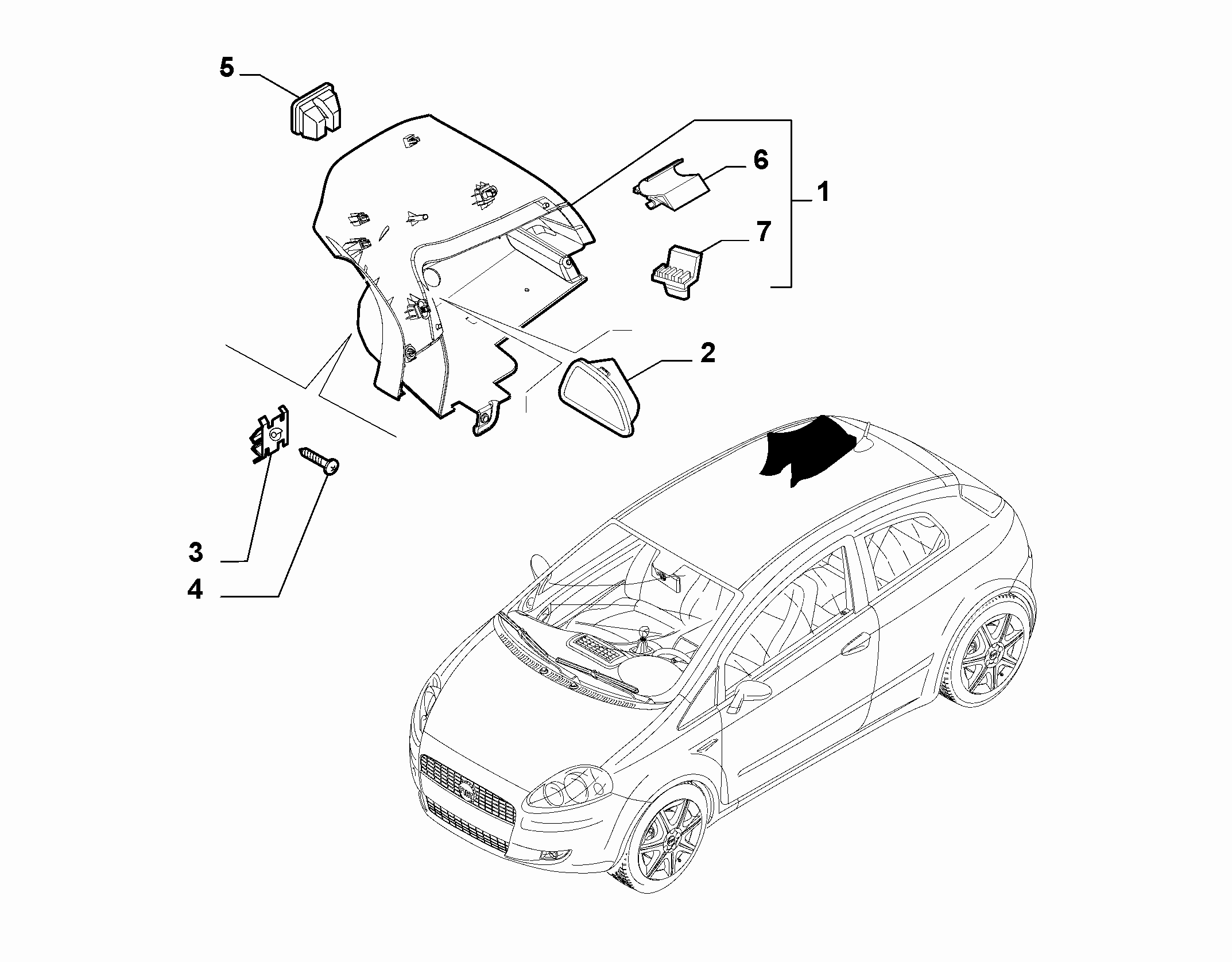 70523-040 INNER REAR PILLAR AND QUARTER GLASS TRIMS