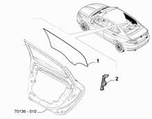 70136-030 REAR WINDOW AND CHANNEL RUNNER