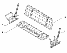 70613-021 FIRST ROW REAR SEAT FRAMES