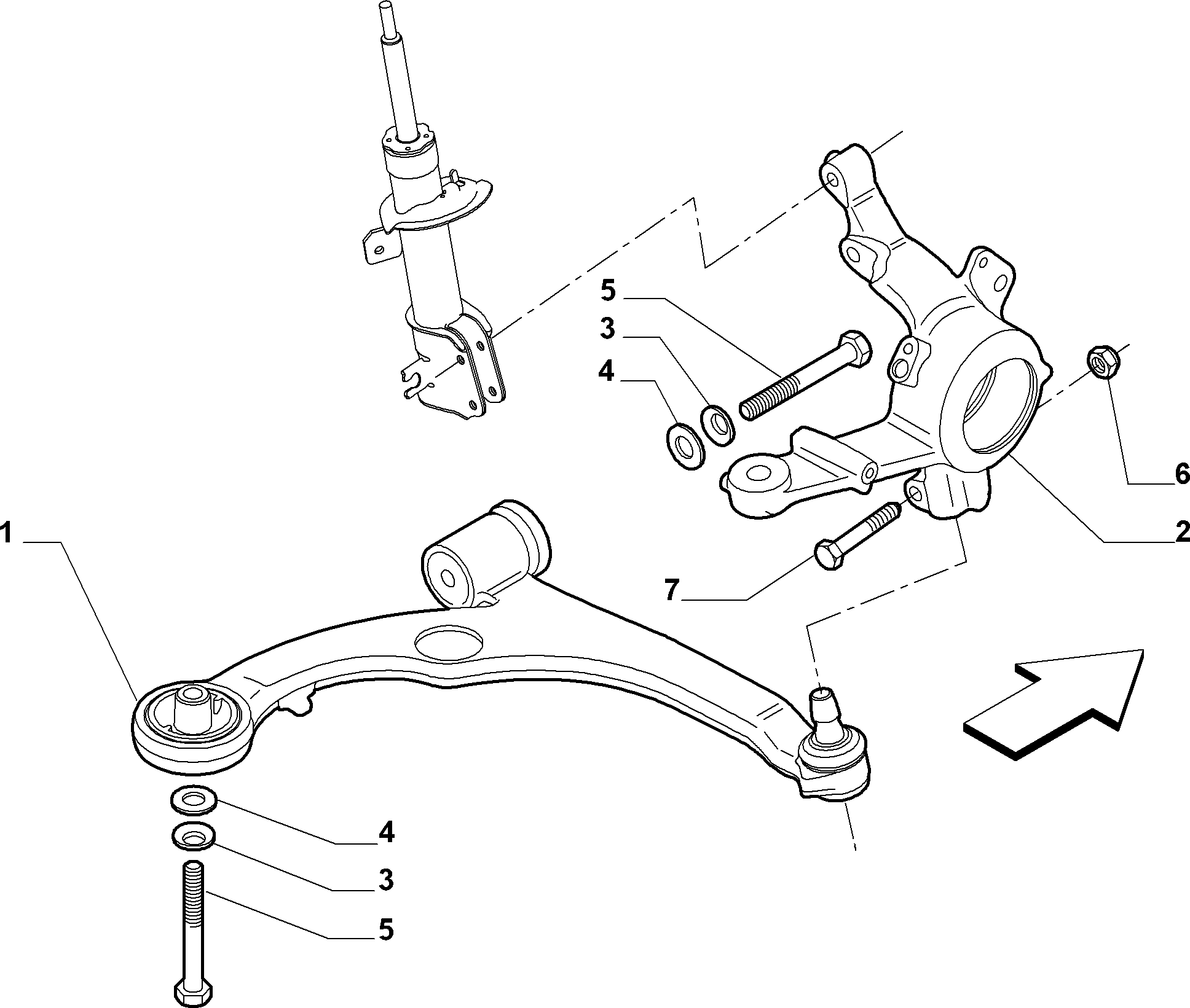 44301-010 SWING ARMS AND MOUNTINGS