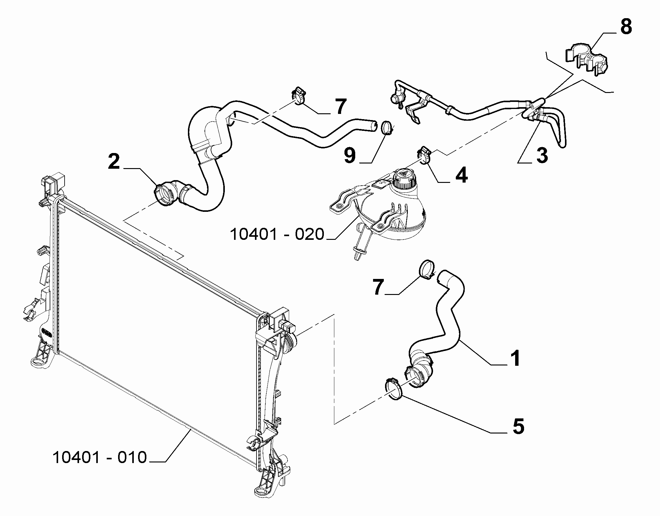 10401-030 RADIATOR PIPING