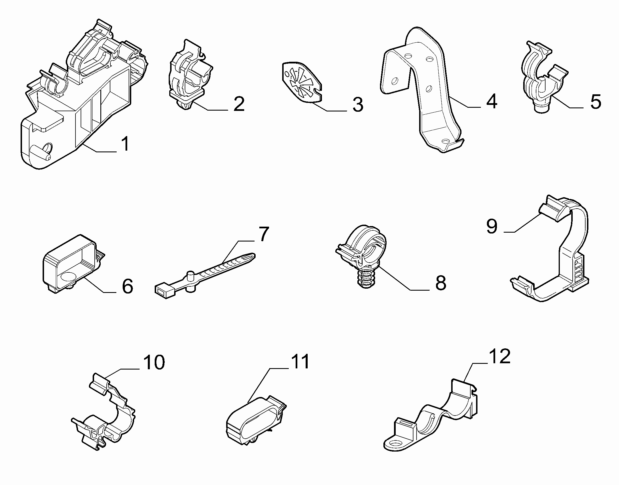 55527-010 CABLE SET FIXINGS