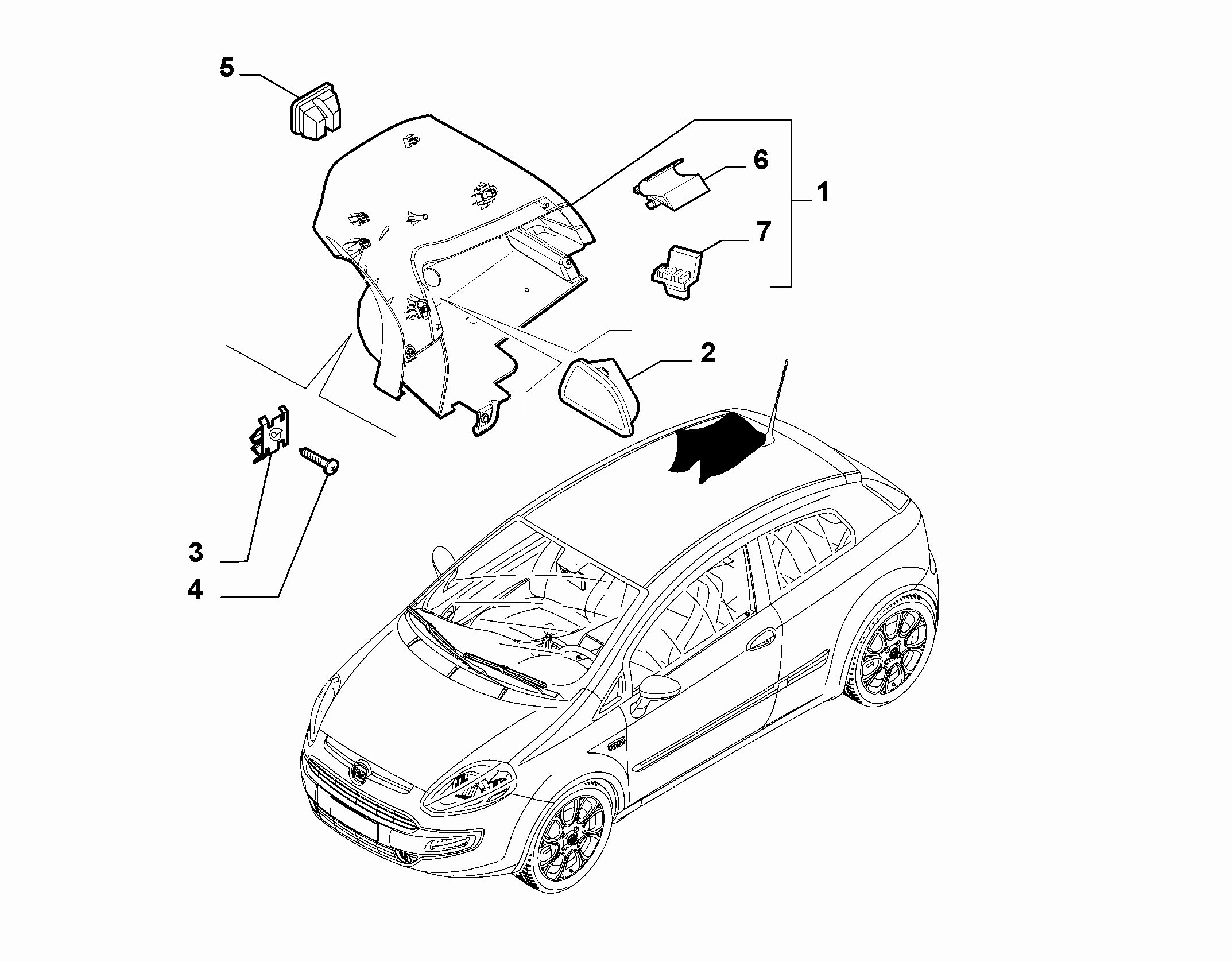 70523-040 INNER REAR PILLAR AND QUARTER GLASS TRIMS