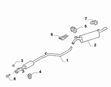 10258-030 REAR AND CENTRAL PIPES