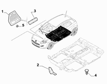 70521-030 PASSENGER COMPARTMENT MAT FASTENERS AND ACCESSORIES
