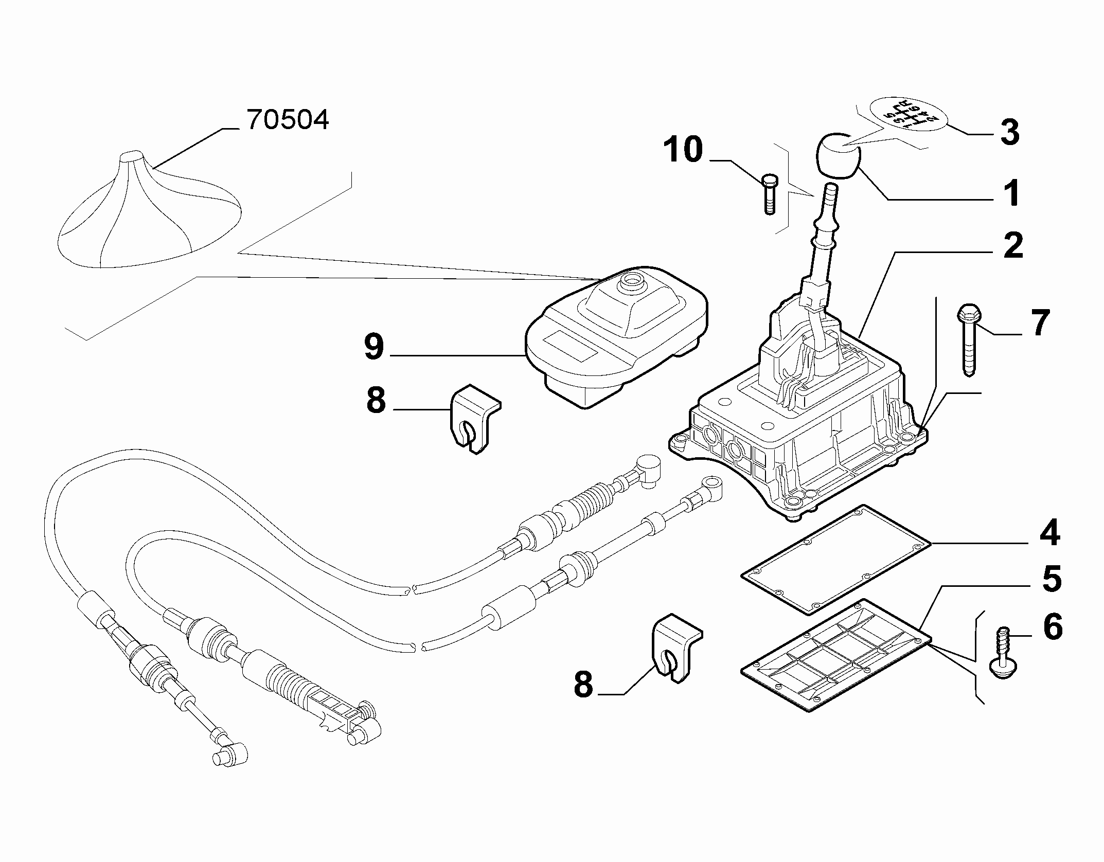 21221-010 GEAR STICK