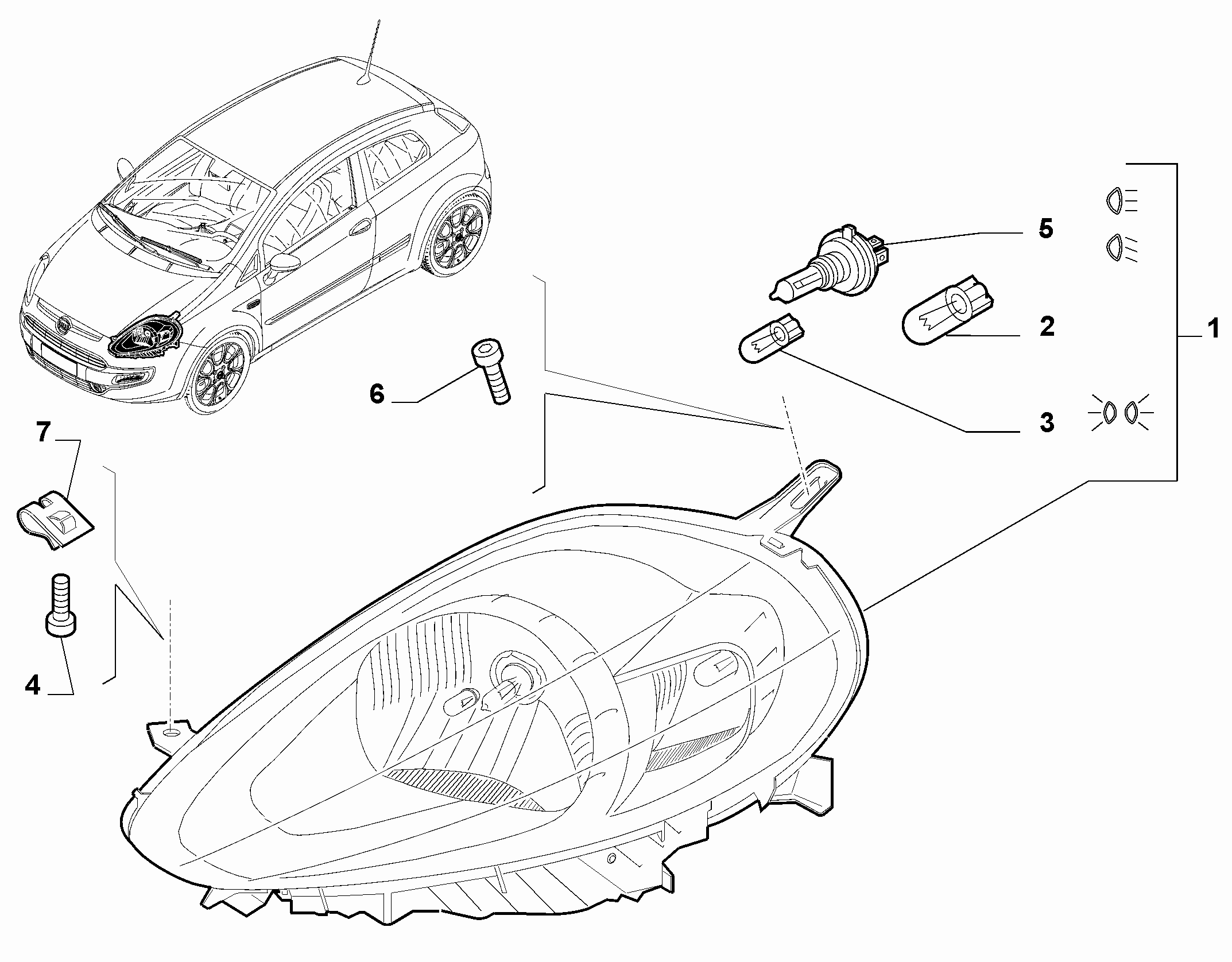 55401-010 FRONT HEADLIGHT