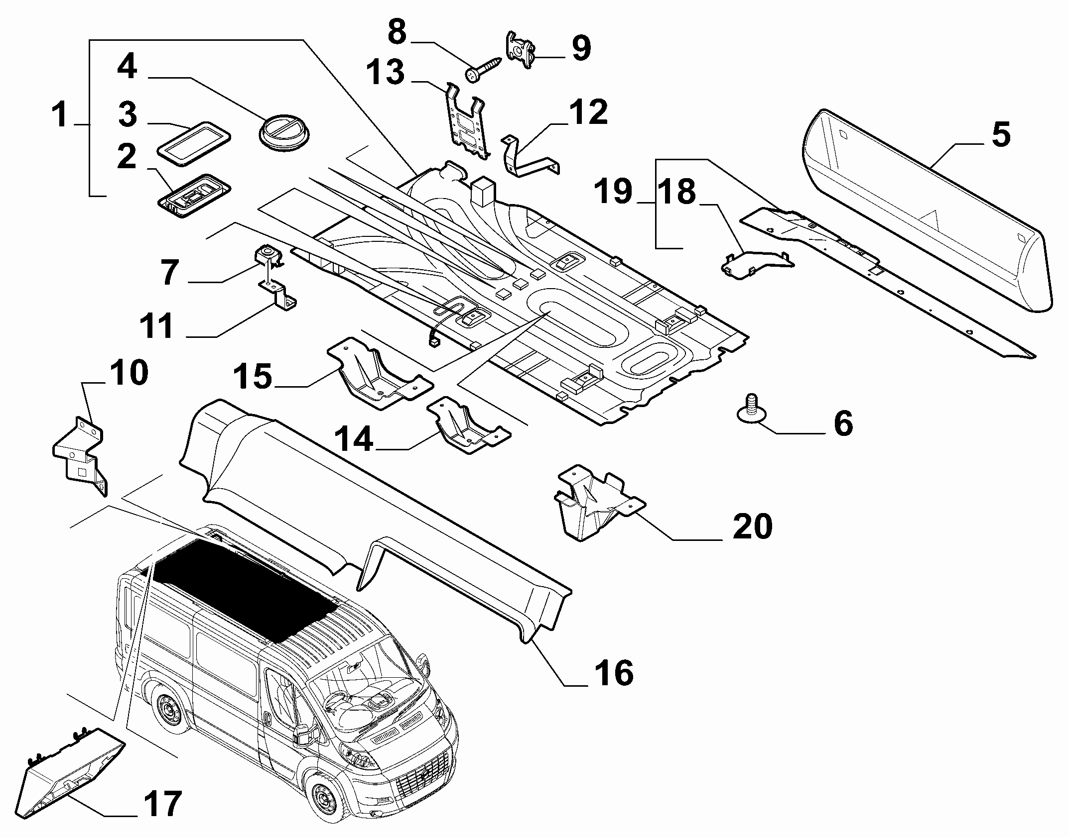 70523-100 REAR COVERS, UPPER SIDE