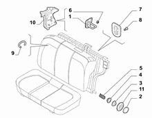 70613/00 REAR SEAT 