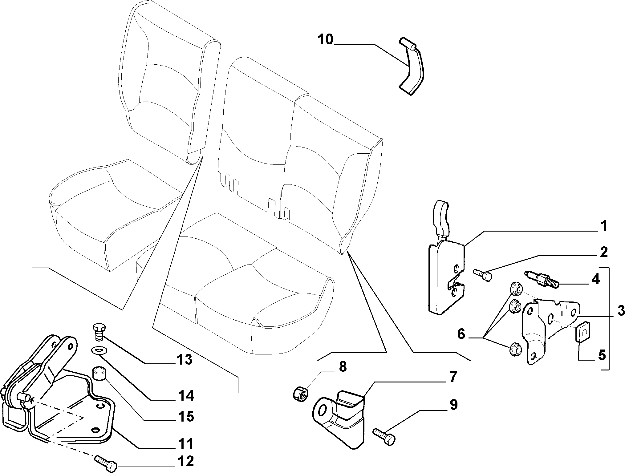 70613/01 REAR SEAT