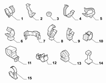 55527-010 CABLE SET FIXINGS