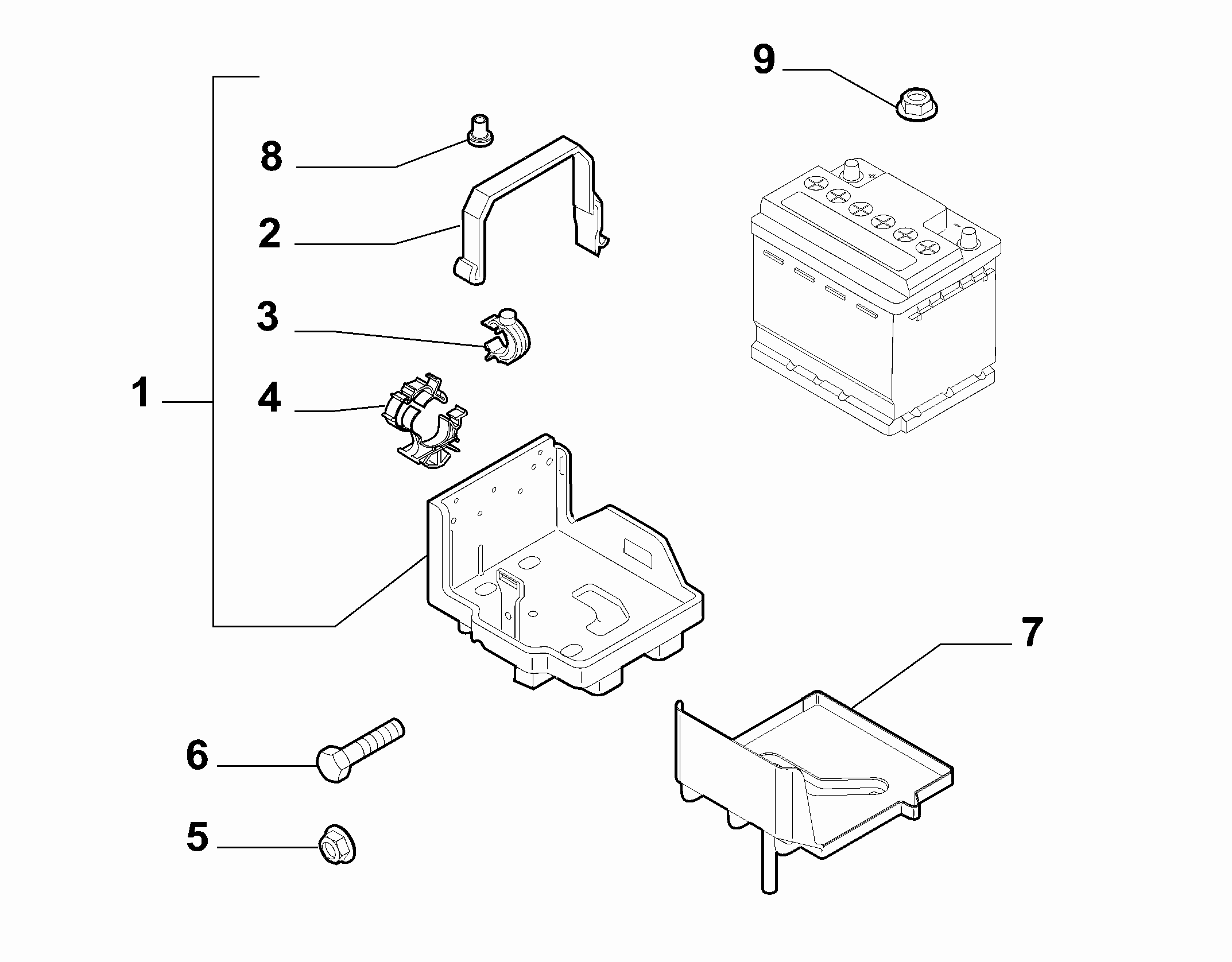 55300-030 BATTERY SUPPORT