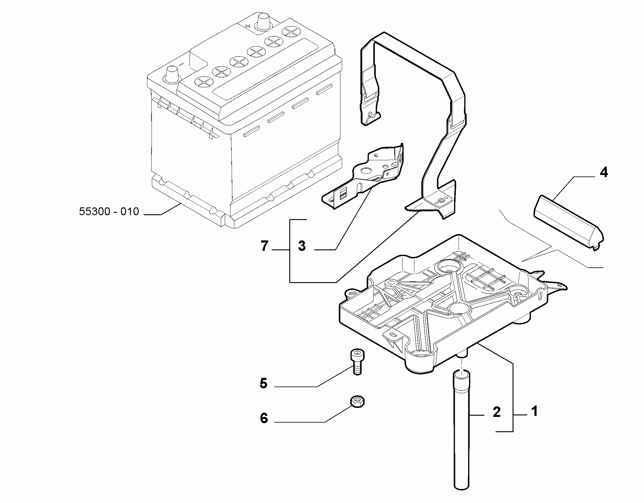 55300-030 BATTERY SUPPORT