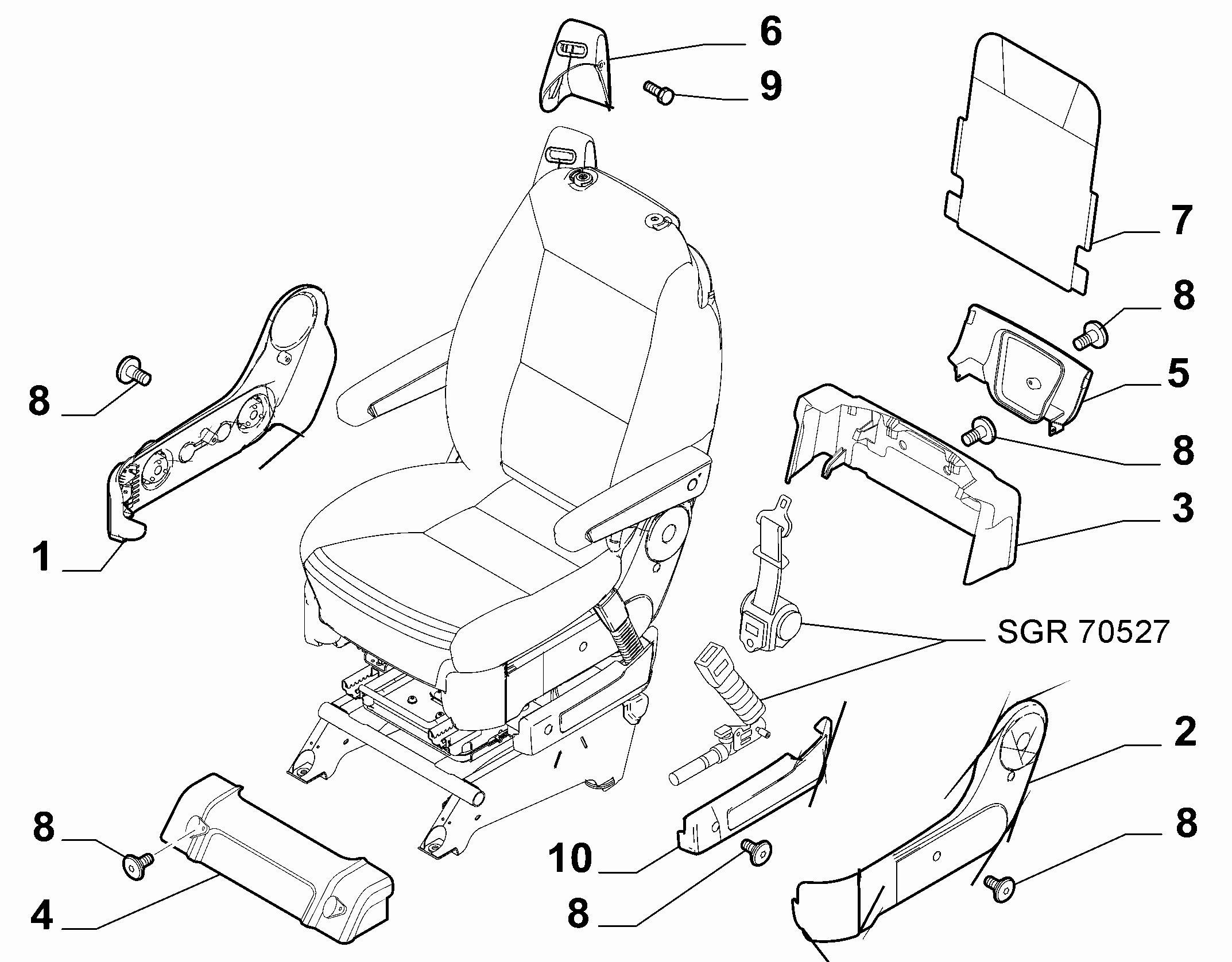70601-062 PASSENGER SEAT COVERS
